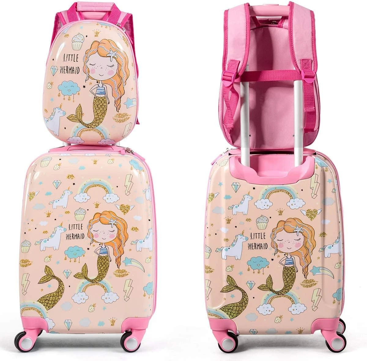 Valigia Trolley Economica CAMBOYA Pink 55x40x20cm 38L ABS 5068624