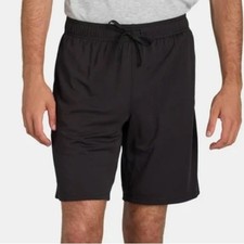    Athletic Works Men's black jersey Active Mesh Shorts, 9" Inseam Size XL
