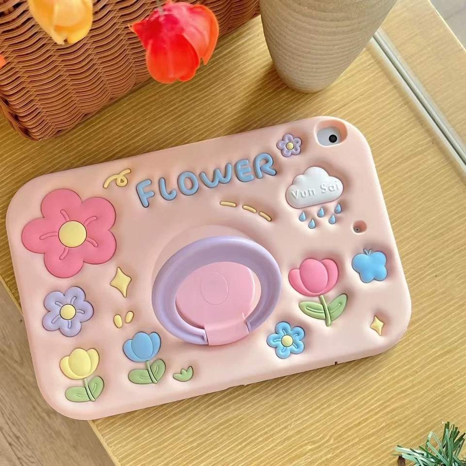 For iPad 11th A16 10th 10.9" 9 8 7 mini 7 6 Air Pro 11 Cute Kid Stand Case Cover - Image 3 of 4