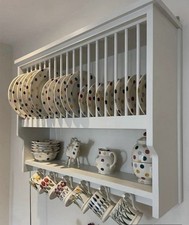 Coxbench Wall Mounted Pine Plate Rack - Finished In Your Colour Choice