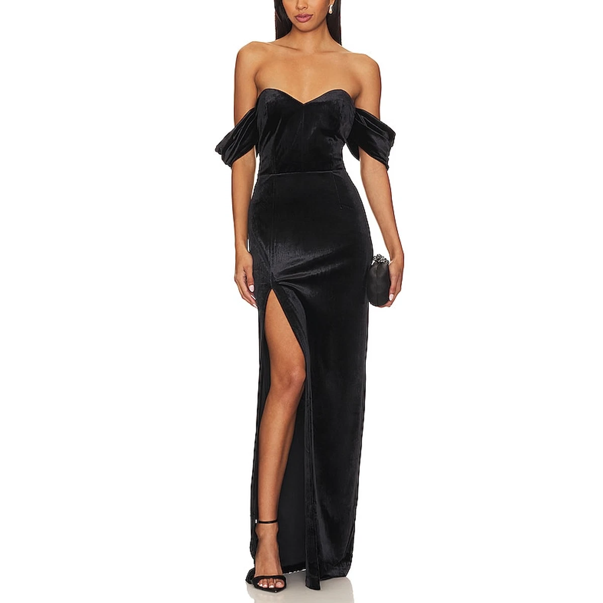 Velvet Dresses Off the Shoulder for Women for sale | eBay