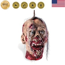 Halloween Corpse Head Prop Bloody Severed Zombie Hanging Decoration