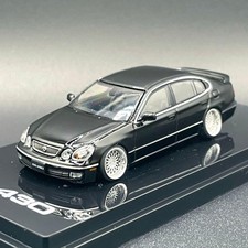 Hobby Japan 1/64 Lexus GS430 VIP Custom Mini Car Silver WORK Wheels