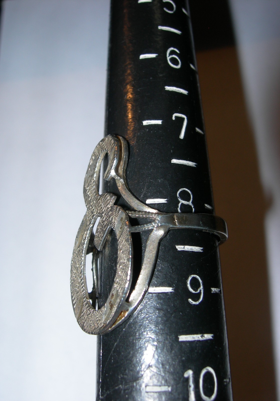 SOLID 925 STERLING SILVER Initial " E"  Ring size… - image 6