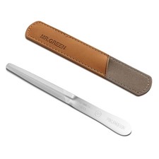 Curved Nail File Double-Sided Metal Nail File for Men Women with Protecti...