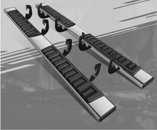 6.7" Running Boards Steps Bars For Chevy Silverado 1500 Crew Cab 2007-2018 Black