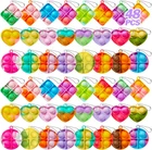 TOANWOD 48pcs Party Bag Fillers Kids Fidget Toys Pop Keyrings Birthday Favours