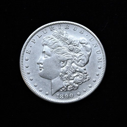 1890-S Morgan Silver Dollar  AU+