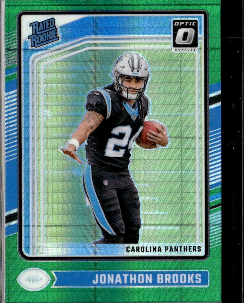 2024 Panini Donruss Optic Green Hyper Jonathon Brooks Carolina Panthers #258 