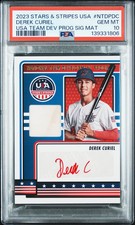 2023 Panini Stars & Stripes Usa National Team Materials Derek Curiel PSA 10 Auto