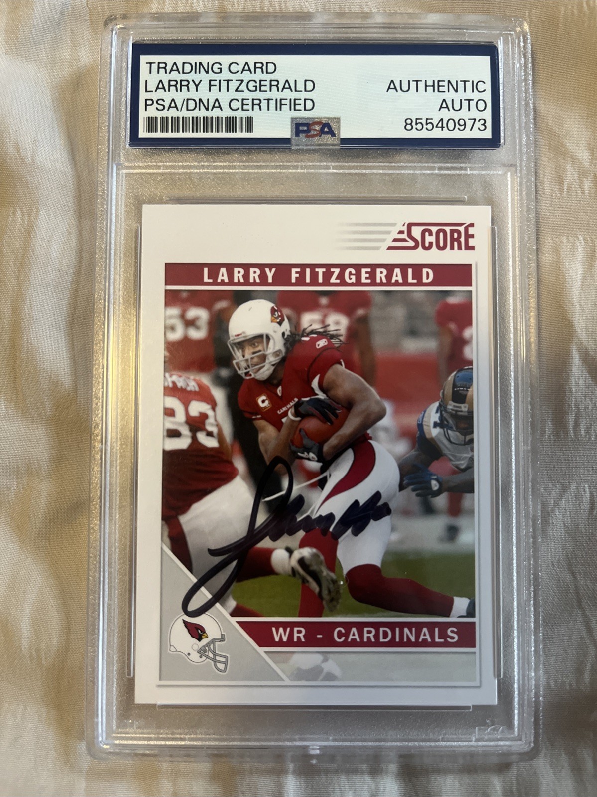 Larry Fitzgerald Autographed Signed Arizona Cardinals 2011 Score - #7 PSA/DNA Authentic 