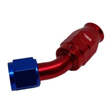 AN8 Hose End Fitting AN-8 45 Degree Swivel Fitting Red for Nylon Stainless Br...