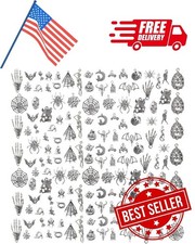 150Pcs Halloween Charms Pendants Antique Silver for Jewelry Making...