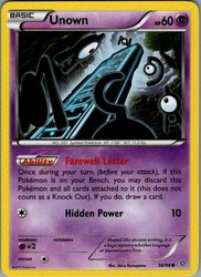 Unown 30/98 XY Ancient Origins Reverse Holo