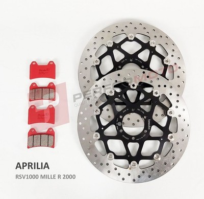 Brembo Serie Oro Scheiben und SA-Beläge vorne passend für Aprilia RSV1000 Mille R 2000