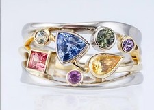 Brand New Ladies 925 Sterling Silver with Cubic Zirconia Stones Ring - Size 9