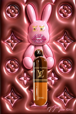 Jaye's Art FASHION ADDICT REFILL PILL LV, 3D Ltd Edition 24X36 Poster Prints