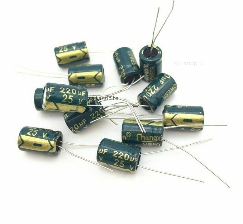 10 pcs 220uf 25v 105c radial electrolytic capacitors USA SHIPPING/SOLD