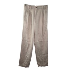 VTG Liz Claiborne Beige Kylie Pants Denim High-Rise Pleated Cuffed Zip Fly Sz 8