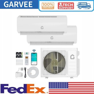  35000 BTU Dual Zone Mini Split Air Conditioner 18K+18K Copper Tube Line Set