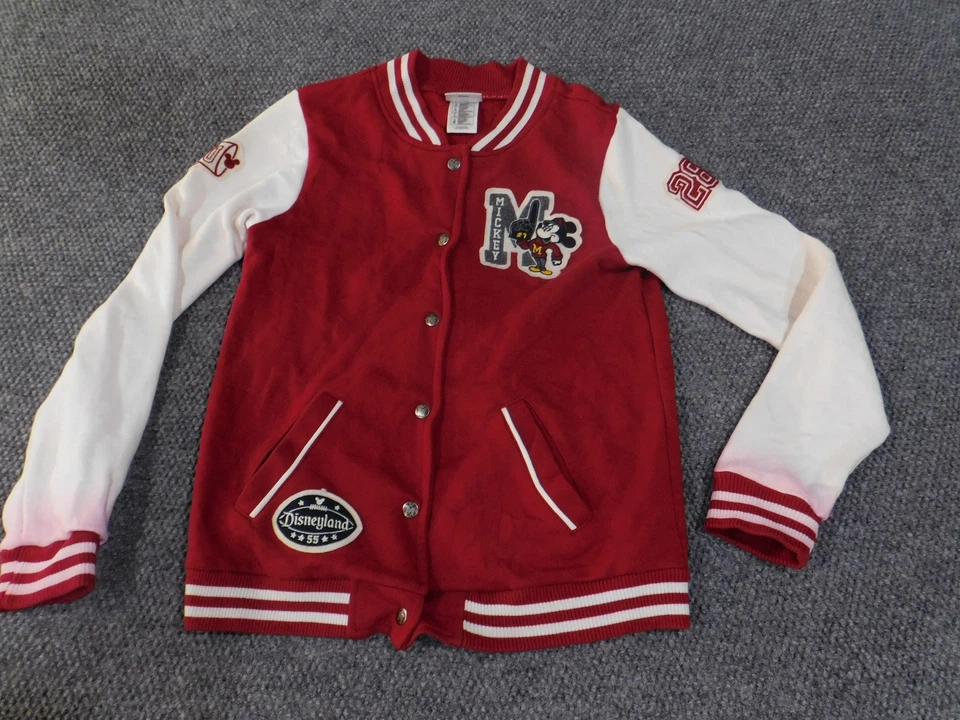 Chaqueta Mickey Mouse de los Parques Disney para Hombres Mediana Universitaria Disneyland 55 Estilo Vintage Foto 3 de 4