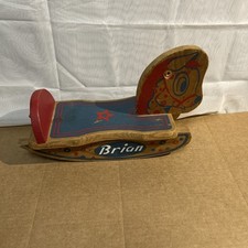 Vintage Dekto Toddler  s Painted Wooden Riding Rocking Horse Made In Taiwan Toy