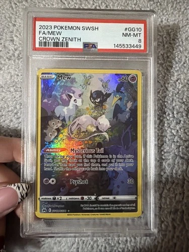 Mew GG10/GG70 Crown Zenith: Galarian Gallery Holo PSA 8