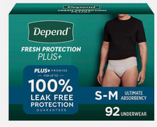 Depend Protection Plus Ultimate Underwear for Men Small/Med
