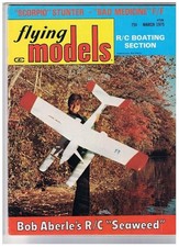 Flying Models Magazine Designs & Data Mar 1975 Scorpio Seaweed Bad Medicine