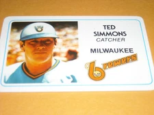 1981 TED SIMMONS PERMA GRAPHICS SUPERSTAR CREDIT CARD