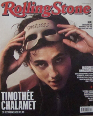 Timothee Chalamet Bob Dylan Rolling Stone UK Dec/ Jan 2025 New