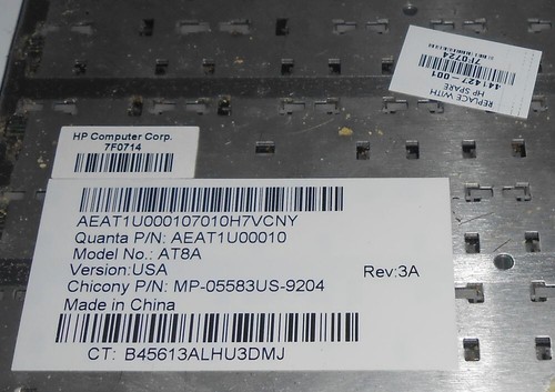 GENUINE HP PAVILION DV6000 SERIES KEYBOARD AEAT1U00010 PN 441427-001 - TESTED - Picture 2 of 3
