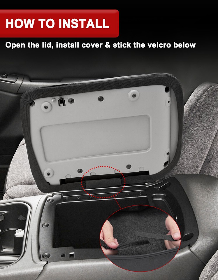 Fits 20032006 GMC Sierra Bucket Seat Middle Console Lid Cover Armrest