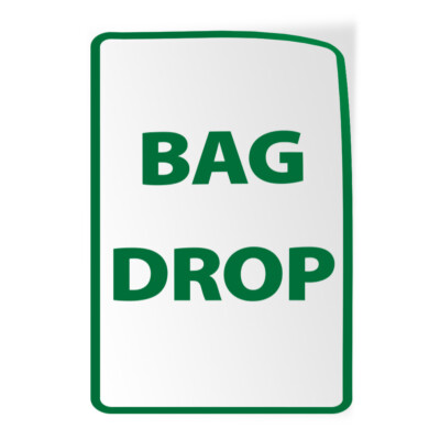 Vertical Vinyl Stickers Bag Drop Golf Course Activity Golf Bag Safety Sign Label