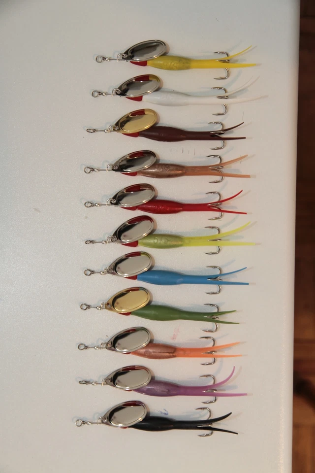 12 FLYING C SPINNERS 20G VARIOS PESOS, COLORES, CUCHILLAS, (SALMÓN, SEATROUT [23] Foto 2 de 4