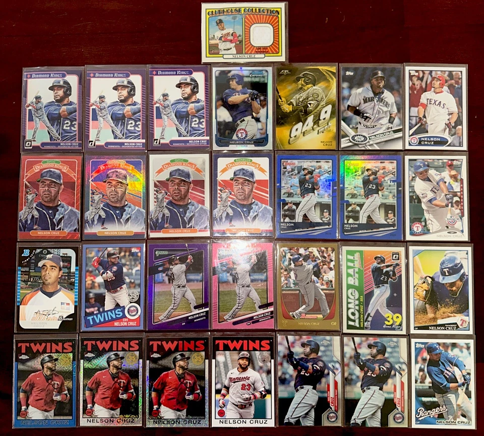 (32) Lote NELSON CRUZ 2005 1er Bowman, refractores cromados/150, oro, reliquia, patio Foto 2 de 4