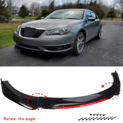 For Chrysler 200 300 Red Front Bumper Chin Lip Splitter Spoiler Body Kit 5PCS