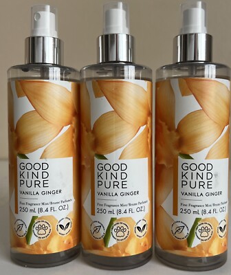 LOT OF 3 GOOD KIND PURE VANILLA GINGER 8.4 FL OZ EACH