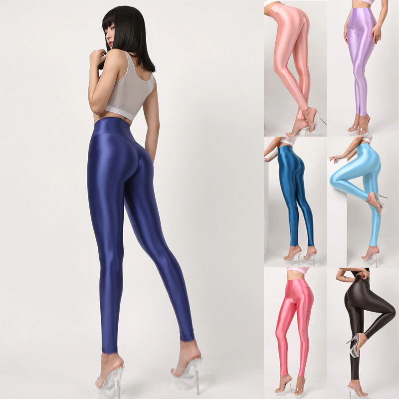 Shiny top colored leggings