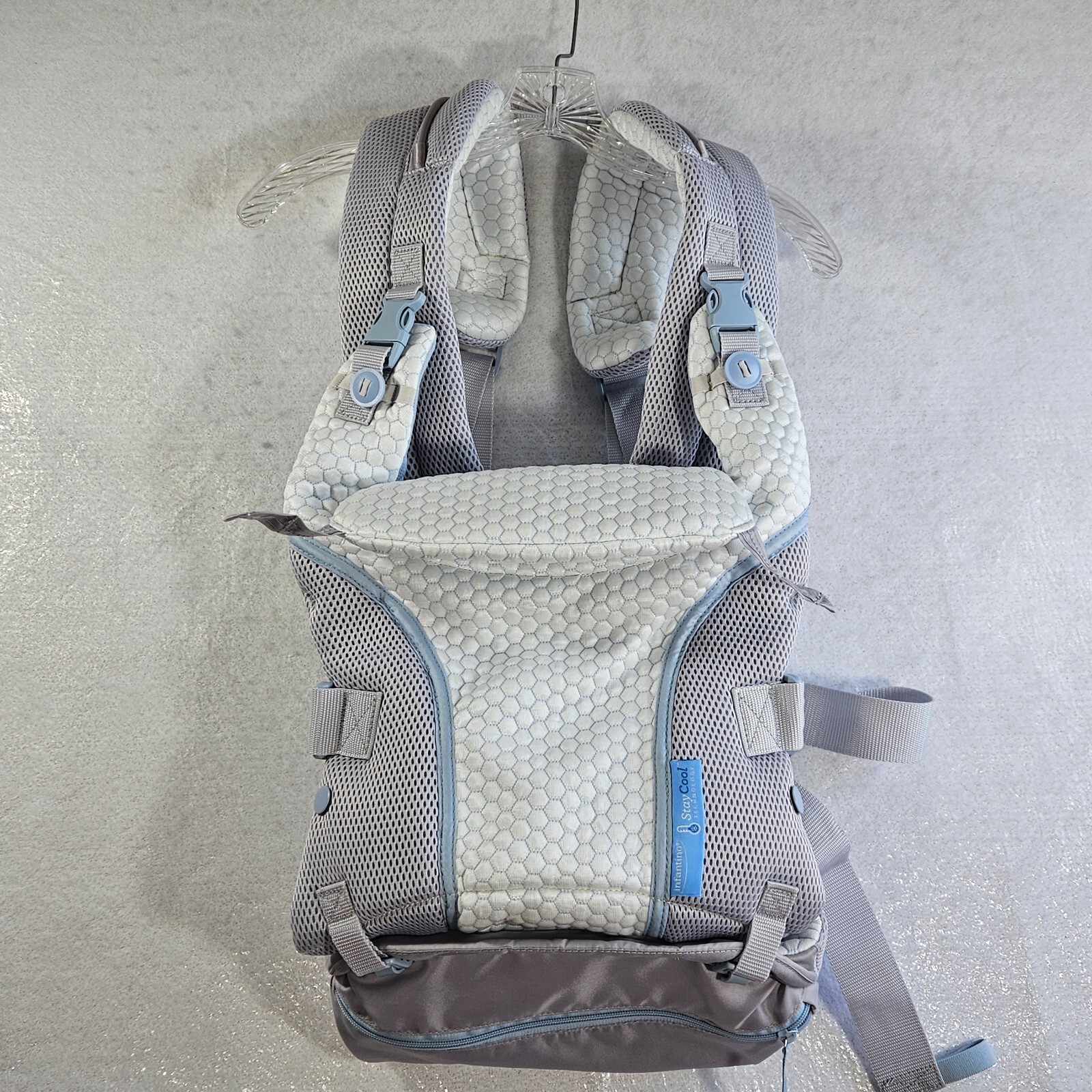 Infantino Staycool 4-In-1 Convertible Baby Carrier Gray Blue New