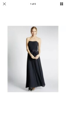 Black M&S Marks Spencer Collection pleated maxi Dress size 16 Xmas