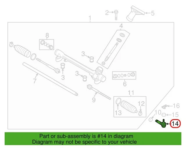 Extremo de barra de amarre exterior derecho pasajero fabricante de equipos originales Mazda GHT2-32-280A genuino Foto 3 de 4