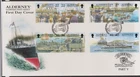 GB - ALDERNEY 2001 Garrison Island 5th Series/Royal Navy SG A176-183 FDC SHIPS