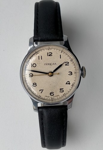 Pobeda 2608 Model CHN-36K Vintage Original Soviet Mechanical Watch 1 MCHZ 1954 - Bild 2 von 11