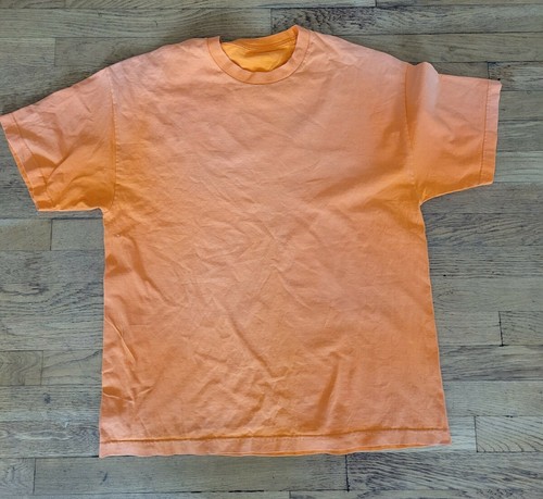 Heavy Cotton Orange Blank Solid Mens 
