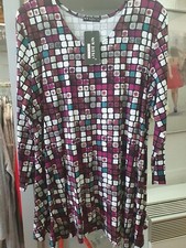 New Jersey 🧡Eyecatcher Tunika Shirt Kleid A-Linie Brombeer Gr.3XL 48/50