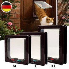 Katzenklappe Katzentür Katze Hundeklappe S-XL Eingangskontrolle System 4-Wege