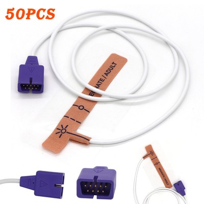 50pc-fit for Nellcor Disposable SpO2Sensor MAX-N Neonate Adult-Same Day Shipping