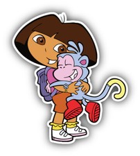 Dora Cartoon Boots Backpack Sticker Bumper Decal - ''SIZES''