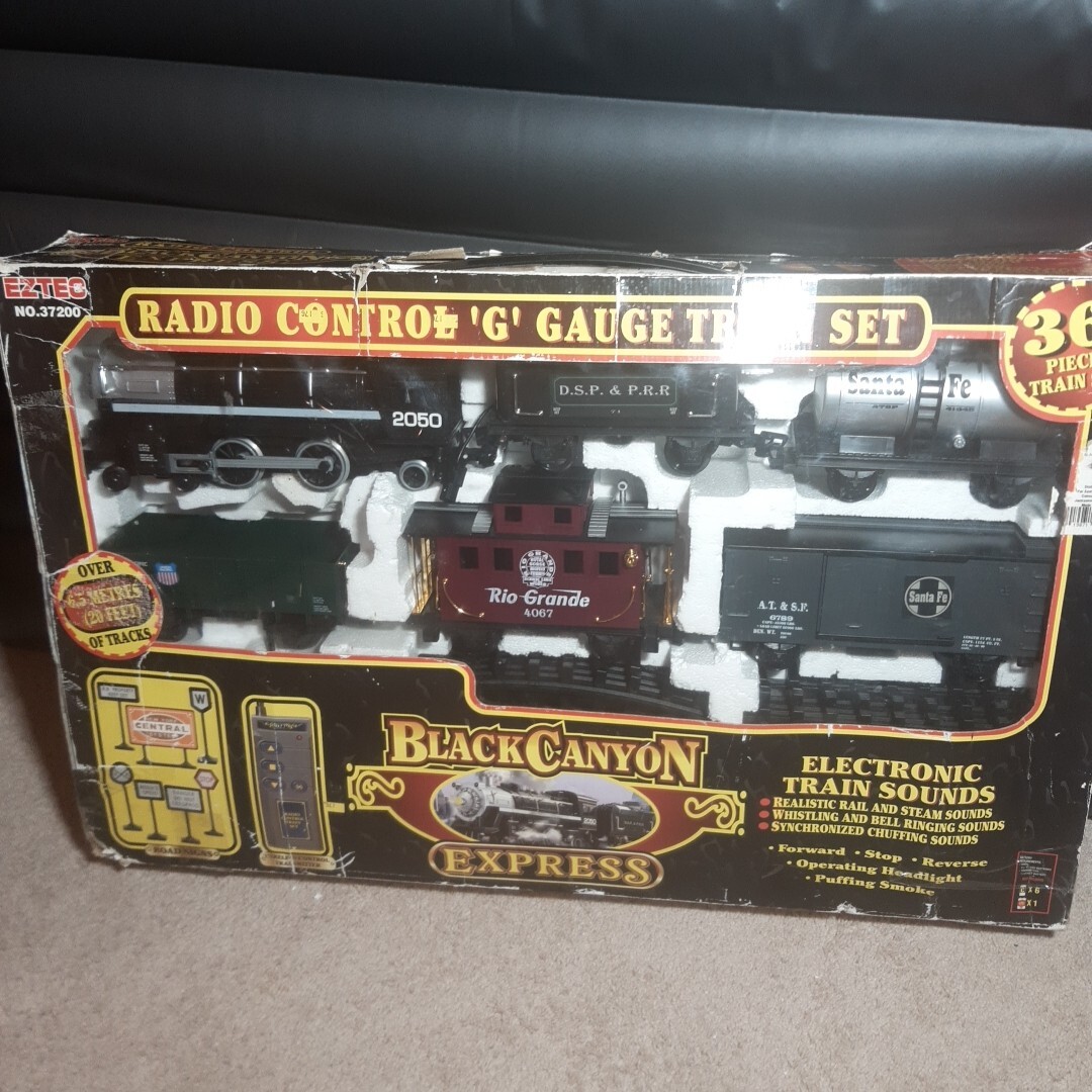 Eztec Black Canyon Express Radio Control G Gauge Train Set 36 Pieces (Works!) eBay